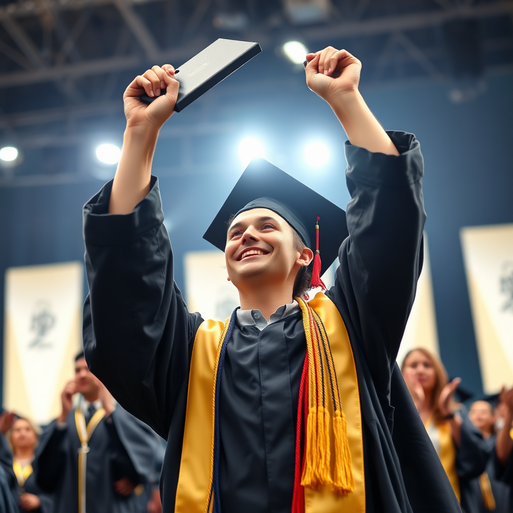 Image of the Dean of Academic Affairs, showcasing their welcoming demeanor and professionalism. The setting should be a professional environment, reflecting the university's prestige.