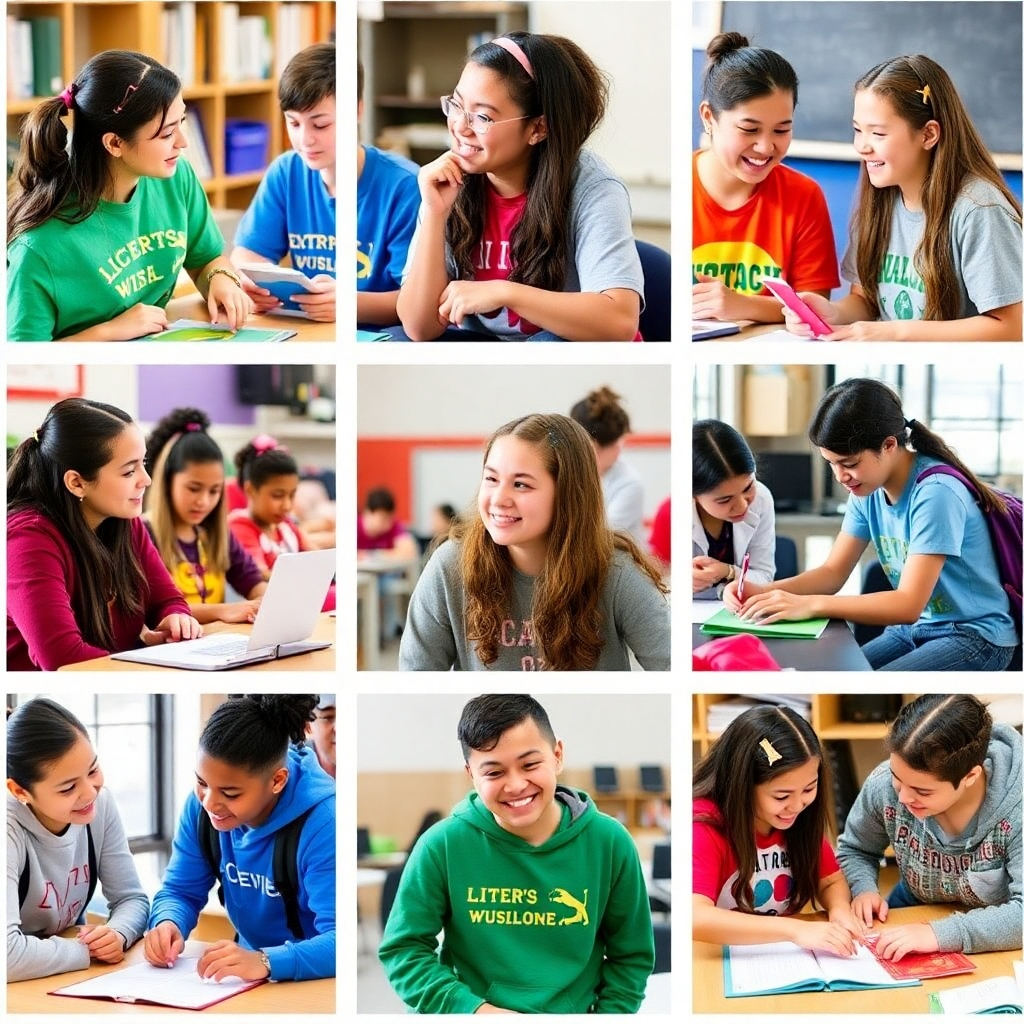 Image depicting students engaging in various extracurricular activities, promoting collaboration and personal growth.